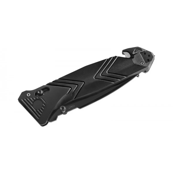 TB OUTDOOR - Couteau CAC Lisse 4 Fonctions Noir